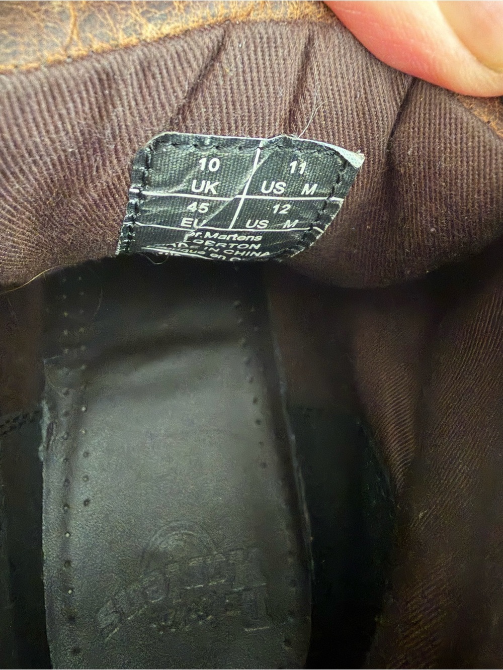 Dr. Martens Men's Alderton Brown Leather Lace-Up Rugged Work Boots 11 - Picture 9 of 9